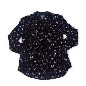 Women’s Maeve Conversationalist Kitty Cat Button-Down Shirt Size 4